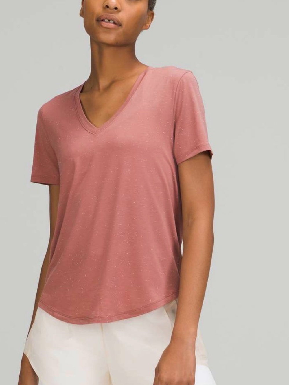 Lululemon Love Tee Short Sleeve V-Neck T-Shirt *Slub spiced chai 4
